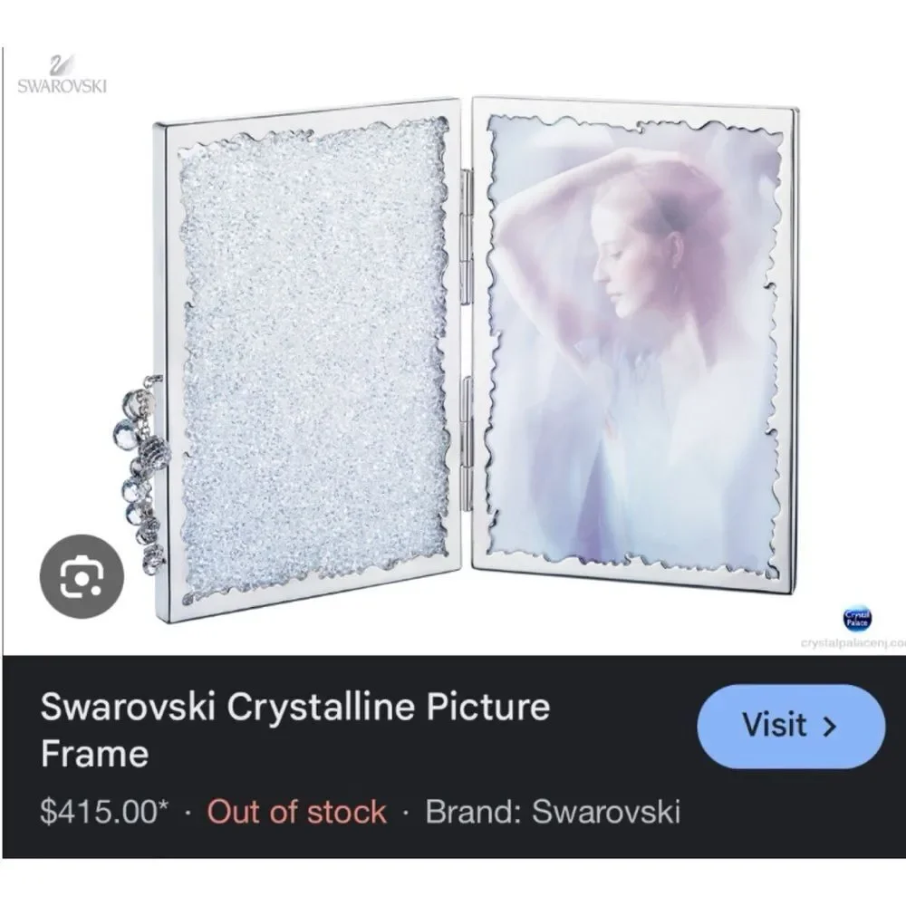 RARE ~SWAROVSKI CRYSTALLINE PICTURE FRAME  4 X 6 PREOWNED - NO BOX